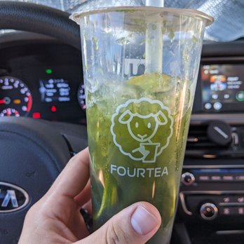Fourtea - Lemon Thai w/boba Normal nice - Coffee & Tea Near Me - Orange, California