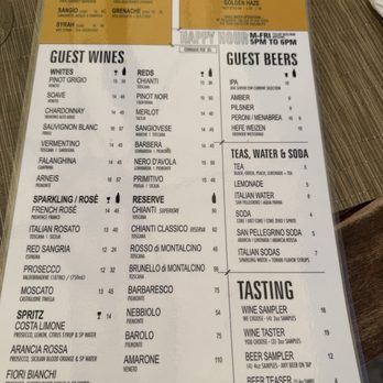 Centro & Storico Cafe - Menu for drinks - Italian Near Me - Orange, California