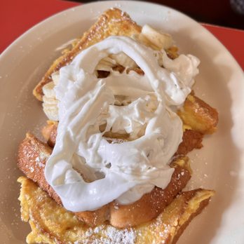 Sunny's Diner - French toast with bananas and whip cream - Diners Near Me - Raleigh, North Carolina