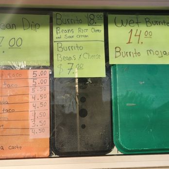 Taqueria La Sierra - menus and prices in window - Mexican Near Me - Antioch, California Taqueria La Sierra - menus and prices in window - Mexican Near Me - Antioch, California