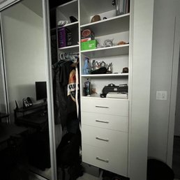 One of our other custom closets in the smaller bedroom