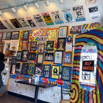 Dave's Cosmic Subs - a wall full of posters - Sandwiches Near Me - Chagrin Falls, Ohio