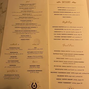 Rare Society - Happy hour menu - Steakhouses Near Me - San Diego, California