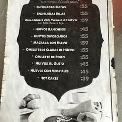 Caffé Latte - Menú de desayunos