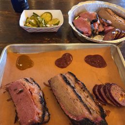 Pastrami, brisket, Texas sausage