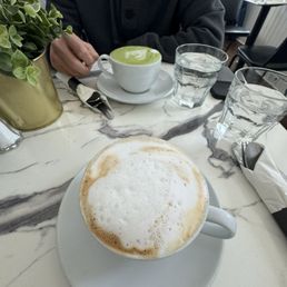 Matcha tea and chai latte Matcha tea and chai latte