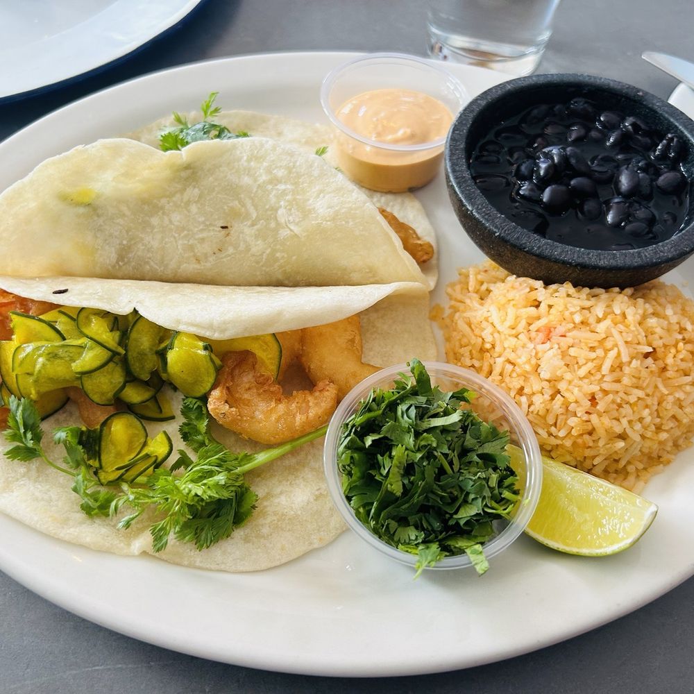 Shrimp Tacos. Extra cilantro.
