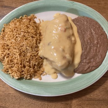 Herrera's - beef fajita chimichanga with rice and beans - Tex-Mex Near Me - Dallas, Texas