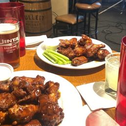 Special super bowl menu that included wings
