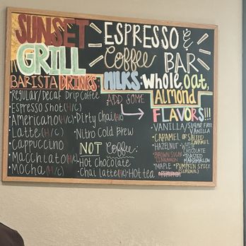 Sunset Grill - Coffee menu - American Near Me - Fredericksburg, Texas