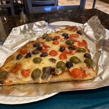 Villa Monte - Olive and Tomato slice - Pizza Near Me - Old Bethpage, New York Villa Monte - Olive and Tomato slice - Pizza Near Me - Old Bethpage, New York