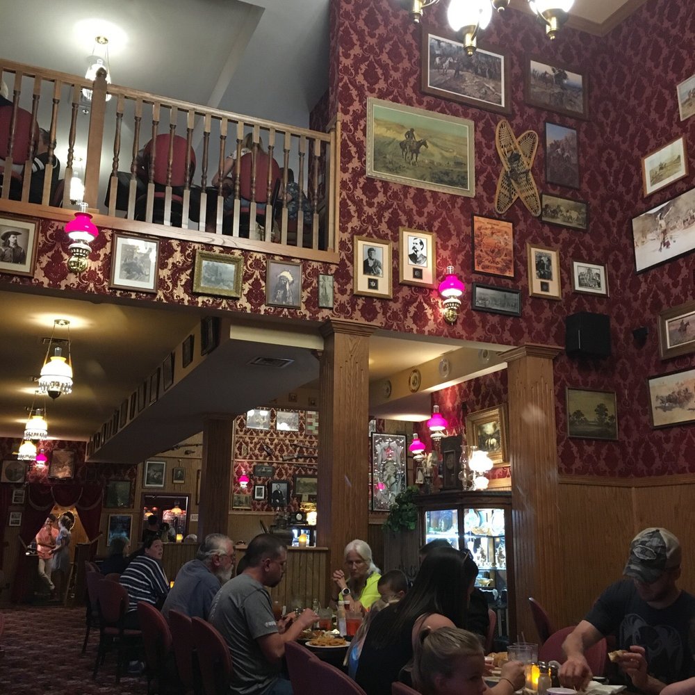Ruby House Restaurant - Decor is western/Victorian/bordello. Waitstaff is clad in basic black, unlike the waitresses in the adjoining Red Garter Saloon. - American Near Me - Keystone, South Dakota