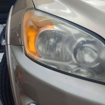Clarion Headlight Restoration - before headlight restoration - Auto Detailing Near Me - Boston, Massachusetts