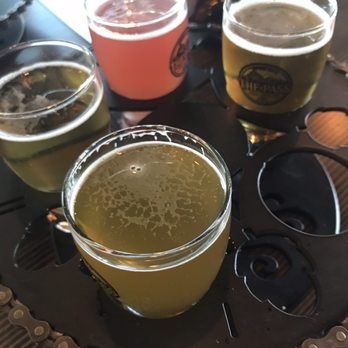 The Pass Beer Co - four glasses of beer - Beer Bar Near Me - Blairmore, Alberta The Pass Beer Co - four glasses of beer - Beer Bar Near Me - Blairmore, Alberta