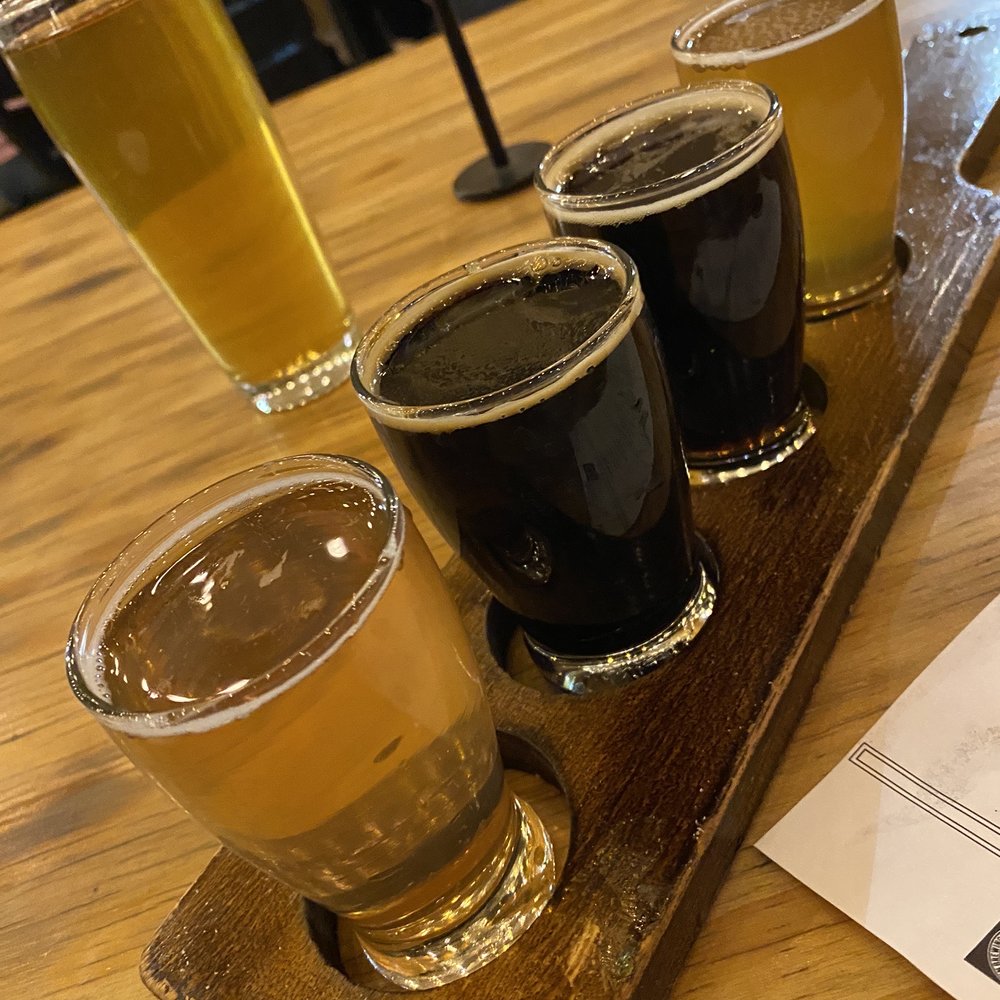 Guadalupe Mountain Brewery - Flight (my two favorites were the watermelon cider and the dark and devious stout) - Breweries Near Me - Carlsbad, New Mexico