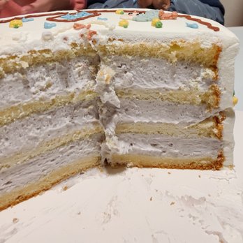 Little Bakery - Cross cut of the taro birthday cake - Desserts Near Me - Hayward, California Little Bakery - Cross cut of the taro birthday cake - Desserts Near Me - Hayward, California