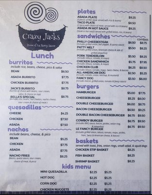 Menu photo 1 Crazy Jack’s Wakefield, NE