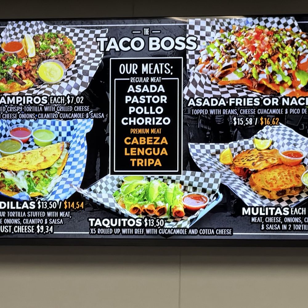 The Taco Boss - Menu 5/8/26 - Tacos Near Me - Orange, California