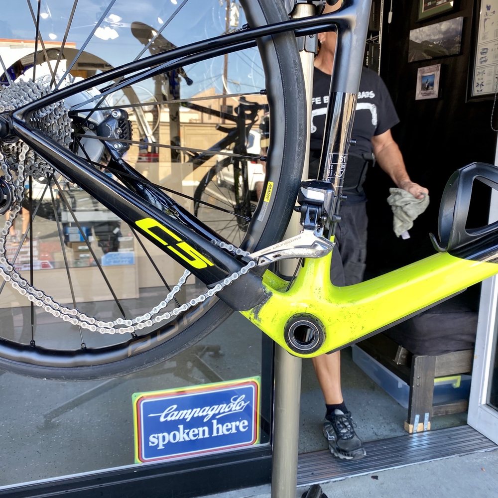 Barcelo Bicycles - Dennis adjusting my crankset. - Bike Repair/Maintenance Near Me - Costa Mesa, California
