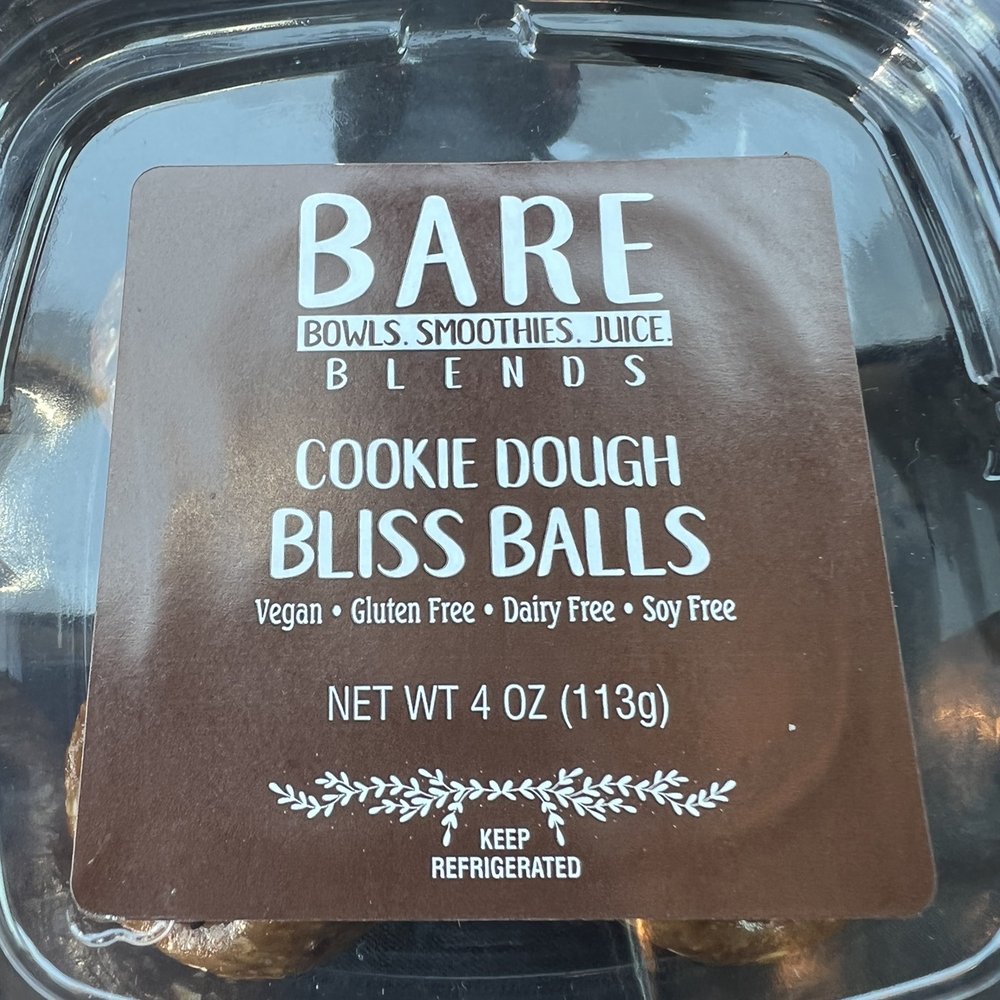 Bare Blends - Cookie dough bliss balls - Juice Bars & Smoothies Near Me - Saratoga Springs, New York