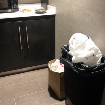 Marriott Phoenix Chandler - Public area where guests can use the microwave and Eco-friendly water dispenser (daytime) ECO-friendly ? - Hotels Near Me - Chandler, Arizona