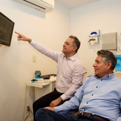 Pasadena Dental Aesthetics - Dr. Azarbal with a patient