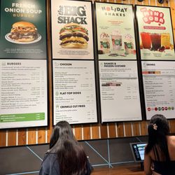 Shake Shack Valley Fair - Front counter and menu board at Shake Shack.