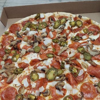 Luigi's Pizza - Jalapeño and pepperoni. - Pizza Near Me - Oklahoma City, Oklahoma Luigi's Pizza - Jalapeño and pepperoni. - Pizza Near Me - Oklahoma City, Oklahoma