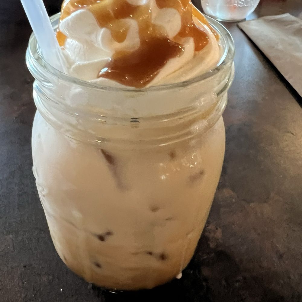 Huckleberry's - Iced Caramel Macchiato - Breakfast & Brunch Near Me - Arlington, Texas Huckleberry's - Iced Caramel Macchiato - Breakfast & Brunch Near Me - Arlington, Texas