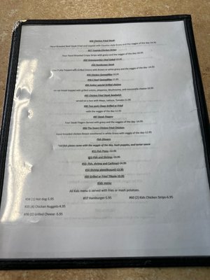 Menu photo 1 Jojo’s Shack Eldorado, TX