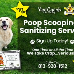 Yard Guards On Doody - 2 POOPED 2 SCOOP? Call, text or email us. We also offer SANITIZING and DEODORIZING service. Get your $10.00 off POOPON. Yardguards@gmail.com