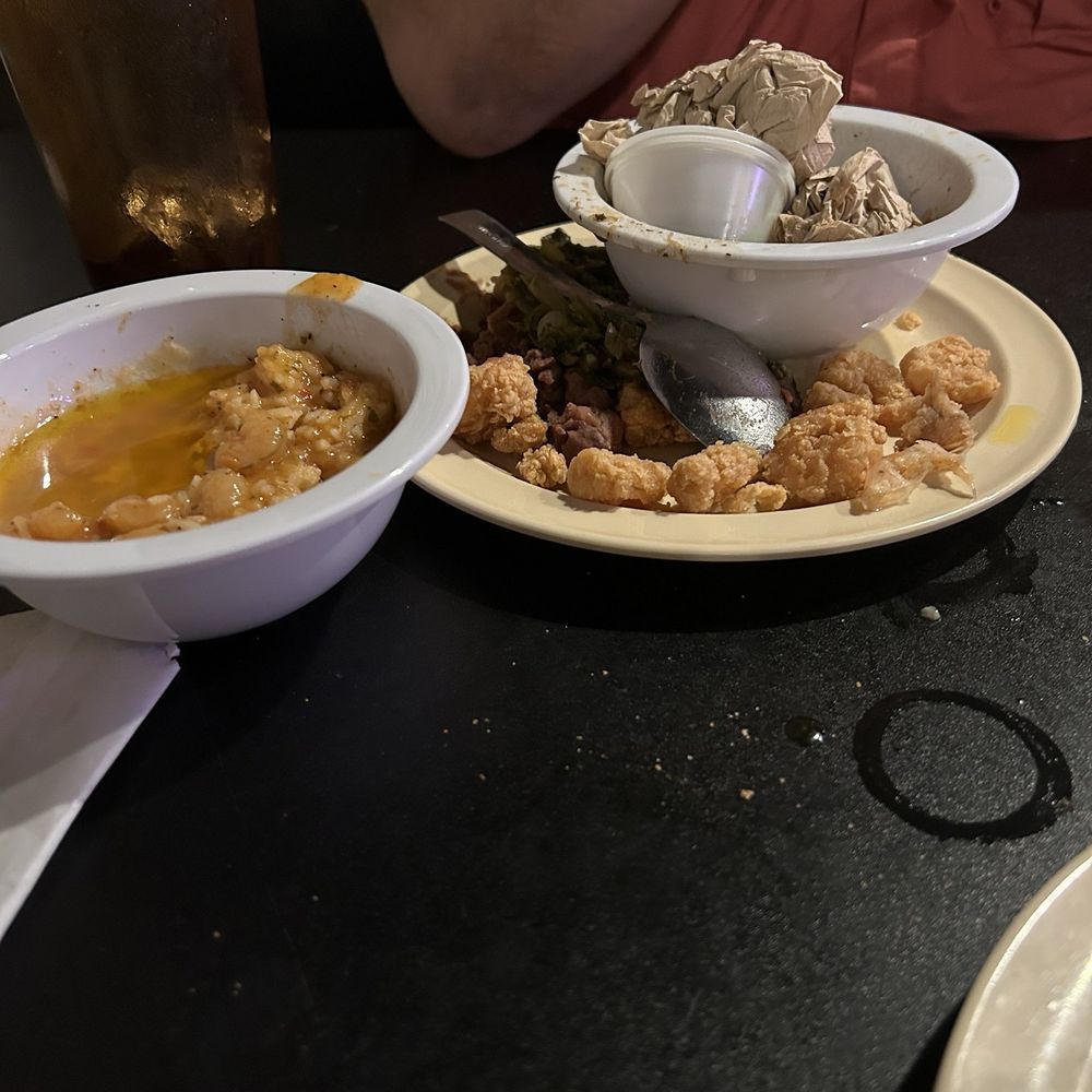 Leaving fried shrimp is a no-no but "Oh NO!"