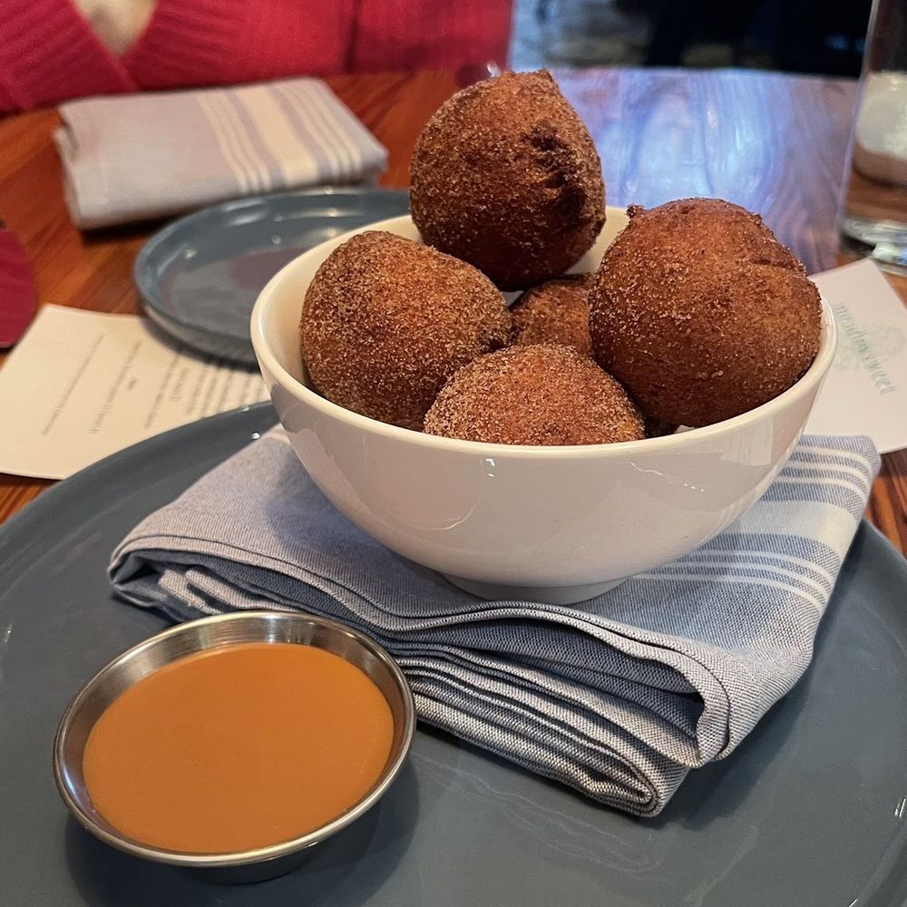 Meadowsweet - Cinnamon & caramel doughnuts - New American Near Me - Brooklyn, New York Meadowsweet - Cinnamon & caramel doughnuts - New American Near Me - Brooklyn, New York