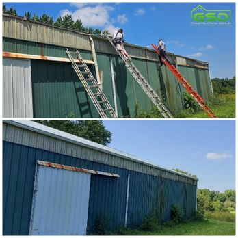 GSD Construction Group - New gutter installation on a barn - Roofing Near Me - McHenry, Illinois