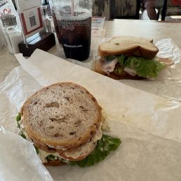 Petite Tuna Sandwich, Turkey Ranch Bacon Sandwich Both off the chart AMAZING