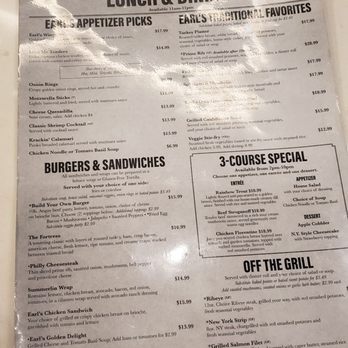 Earl Grey Cafe - Menu back - Breakfast & Brunch Near Me - Las Vegas, Nevada