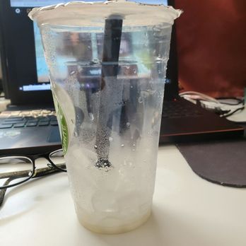 Top Up - "25% ice" from a lychee milk tea after 45mins. - Bubble Tea Near Me - Alameda, California
