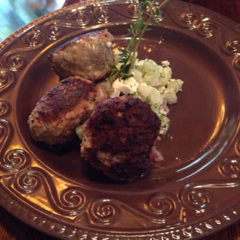 Santiago's Bodega - Lamb patties with feta cucumber salad - Tapas Bars Near Me - Key West, Florida