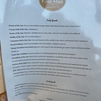 Koko Head Cafe - Daily Special menu, which they do change from time to time. - Breakfast & Brunch Near Me - Honolulu, Hawaii