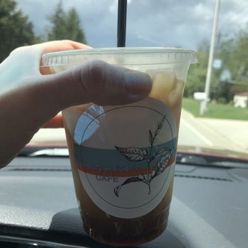 Strange Brew Cafe - Lavender essential oil and almond milk latte - the best I've ever had!! - Coffee & Tea Near Me - Palos Hills, Illinois Strange Brew Cafe - Lavender essential oil and almond milk latte - the best I've ever had!! - Coffee & Tea Near Me - Palos Hills, Illinois