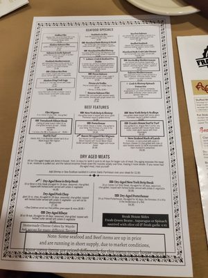 Menu photo 7 Frank's Place Simpson, PA