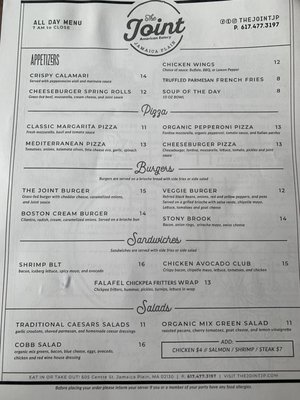 Menu photo 5 The Joint Boston, MA