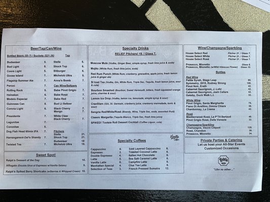 Menu photo 6 Ralph's Sports Bar Staten Island, NY