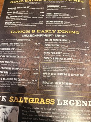 Menu photo 4 Saltgrass Steak House Austin, TX Menu photo 4 Saltgrass Steak House Austin, TX
