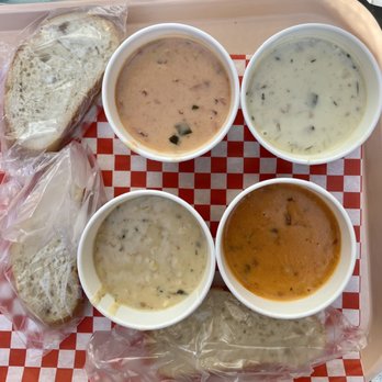 Pike Place Chowder - Seafood Bisque Smoked Salmon Chowder Market Chowder New England Clam Chowder - Seafood Near Me - Seattle, Washington