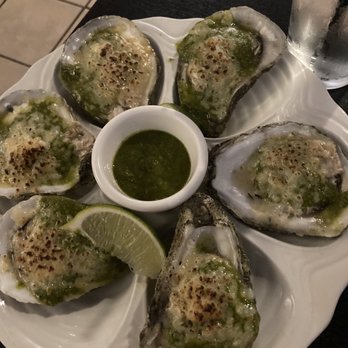 My Cocina - Charbroiled oysters with lime chimichurri and melted cheese - Mexican Near Me - Streamwood, Illinois My Cocina - Charbroiled oysters with lime chimichurri and melted cheese - Mexican Near Me - Streamwood, Illinois