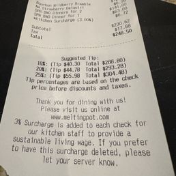 Explaining why there's a 3% surcharge Explaining why there's a 3% surcharge