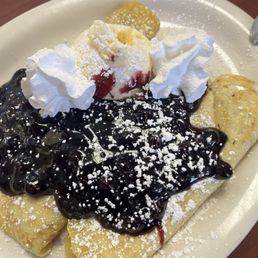 Blueberry crepes