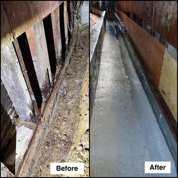 Alpha Structural - Lower Building - repaired rotted wood and installed a concrete surface drain at the low point of the crawlspace. - General Contractors Near Me - Sunland, California Alpha Structural - Lower Building - repaired rotted wood and installed a concrete surface drain at the low point of the crawlspace. - General Contractors Near Me - Sunland, California