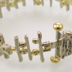 Summit Jewelers - 18k yellow and white with diamonds, one of a kind bracelet